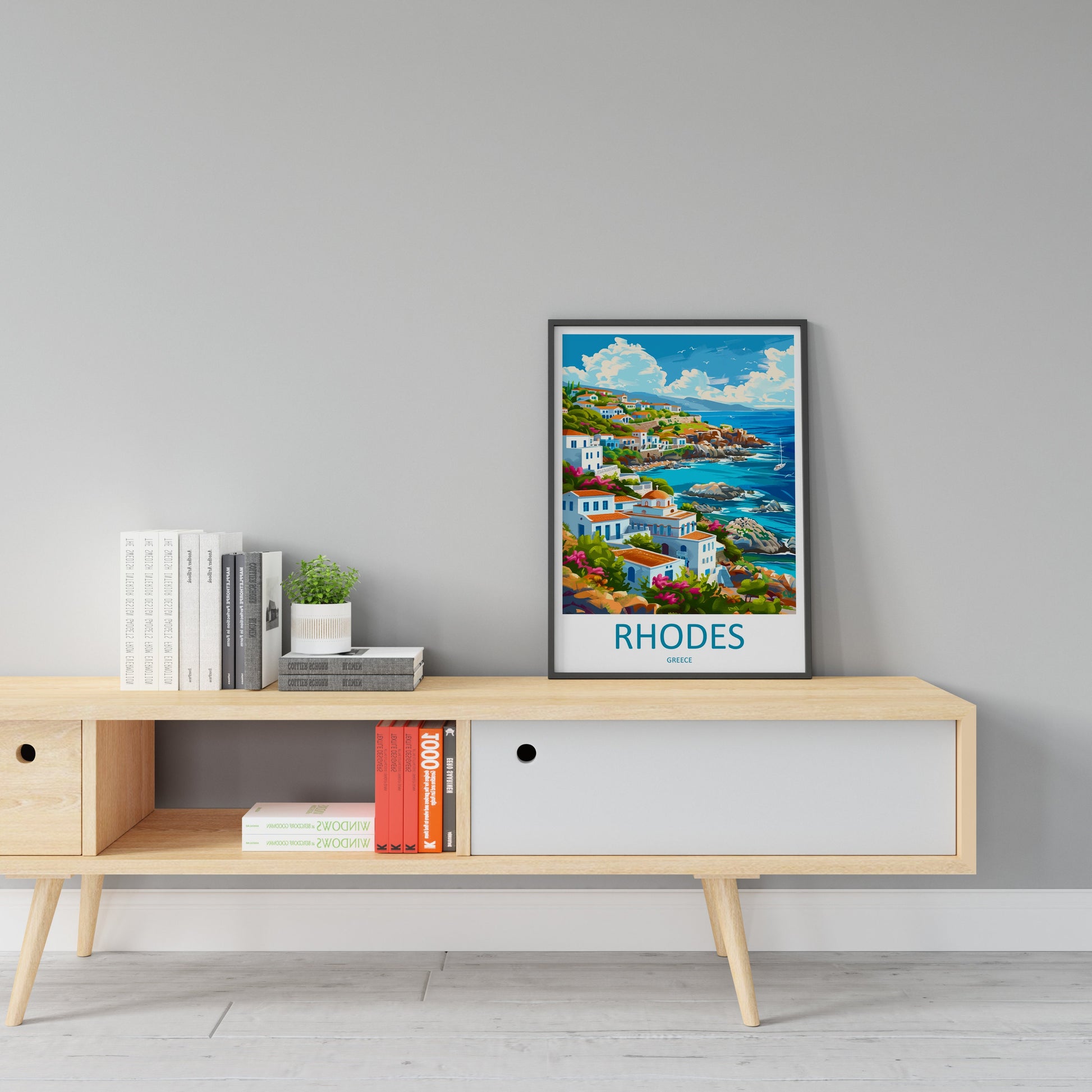 Rhodes Travel Print Wall Art Rhodes Greece Wall Hanging Home Decoration Rhodes Gift Art Lovers Wall Art Print Rhodes Greece Wall Poster Art