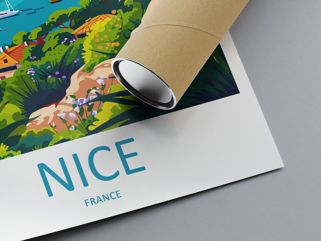 Nice France Print Nice France Home Decor Cityscape Art Print Nice France Wall Art for Travel Enthusiast Gift Wall Hanging Nice France Poster