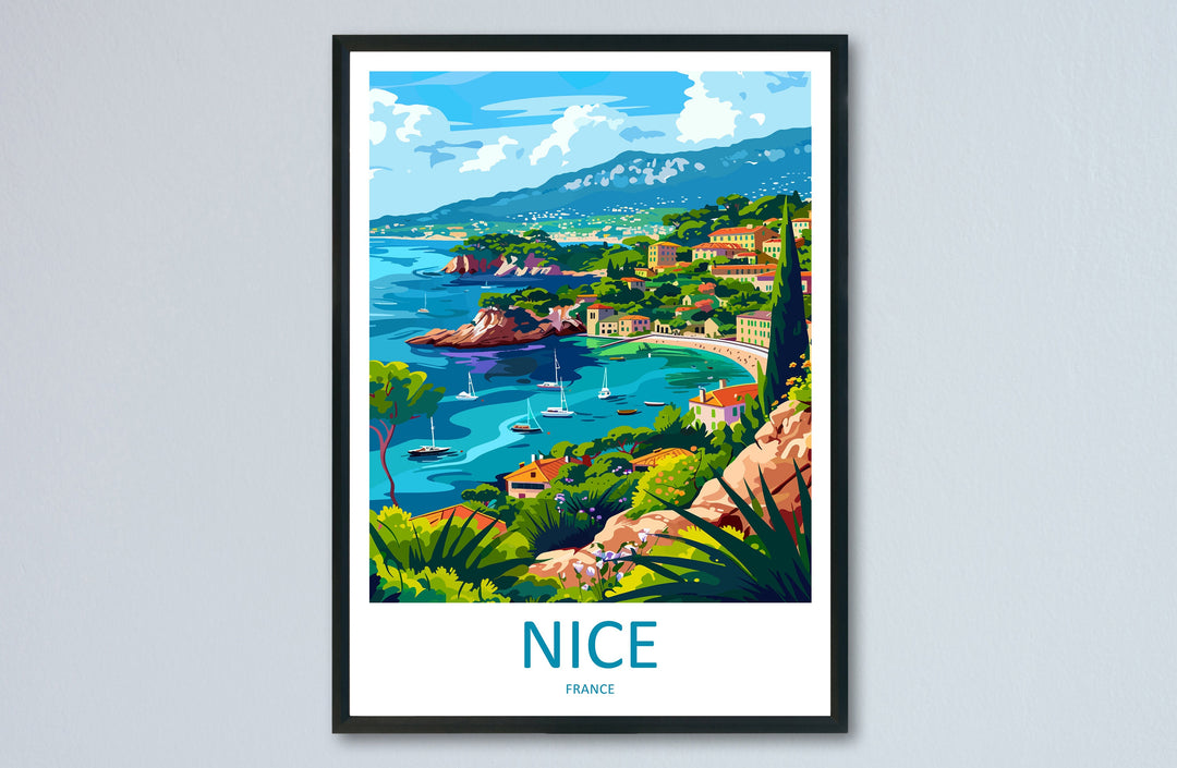 Nice France Print Nice France Home Decor Cityscape Art Print Nice France Wall Art for Travel Enthusiast Gift Wall Hanging Nice France Poster