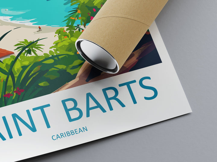 St Barts Travel Print St Barts Home Décor St Barts Art Print St Barts Wall Print For Caribbean Gift For St Barts Wall Art St Barts Poster