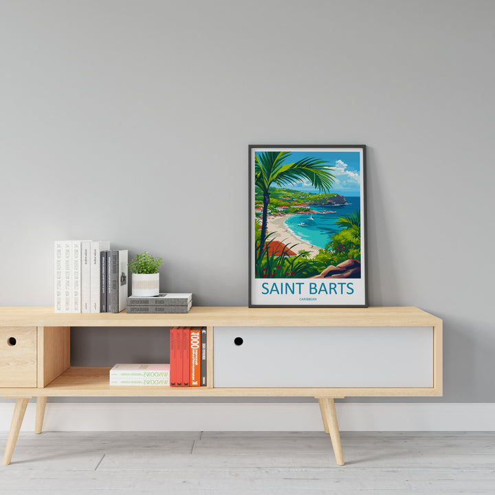 St Barts Travel Print St Barts Home Décor St Barts Art Print St Barts Wall Print For Caribbean Gift For St Barts Wall Art St Barts Poster