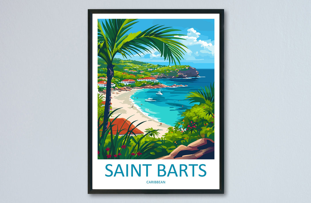 St Barts Travel Print St Barts Home Décor St Barts Art Print St Barts Wall Print For Caribbean Gift For St Barts Wall Art St Barts Poster