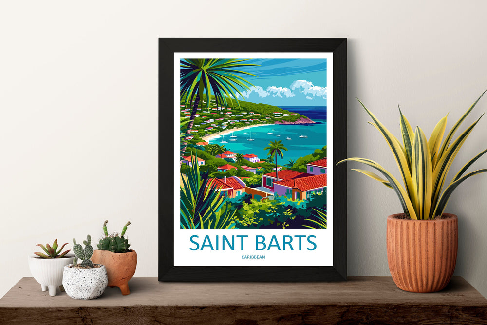 St Barts Travel Digital Print St Barts Home Décor St Barts Art Print St Barts Wall Print For Caribbean Gift For St Barts Wall Art St Barts