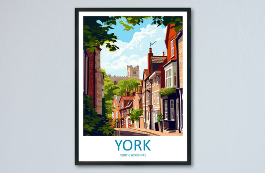York Travel Print Wall Art York Wall Hanging Home Décor York Gift Art Lovers England Art Lover Gift Print Artwork Yorkshire Art