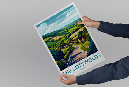 Cotswolds Print Cotswolds Home Decor Landscape Art Print Cotswolds Wall Art for England Enthusiast Gift Wall Hanging Cotswolds UK Poster Art