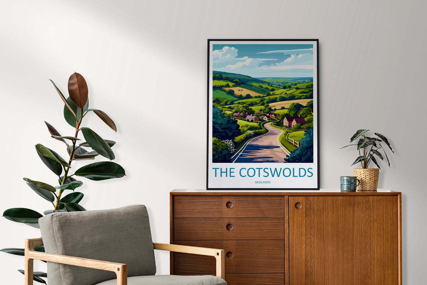 Cotswolds Print Cotswolds Home Decor Landscape Art Print Cotswolds Wall Art for England Enthusiast Gift Wall Hanging Cotswolds UK Poster Art