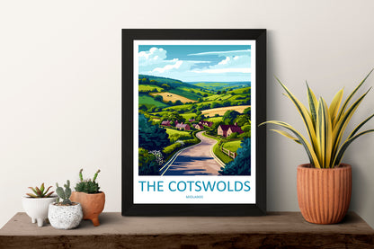 Cotswolds Print Cotswolds Home Decor Landscape Art Print Cotswolds Wall Art for England Enthusiast Gift Wall Hanging Cotswolds UK Poster Art