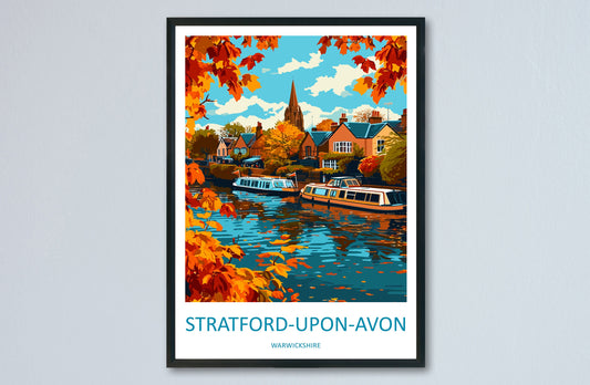 Stratford-upon-avon Travel Print Wall Art Stratford-upon-avon Wall Hanging Home Décor Stratford-upon-avon Gift Art Lovers England Art Lover