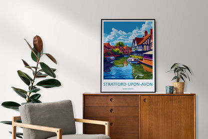 Stratford-upon-avon Travel Print Wall Art Stratford-upon-avon Wall Hanging Home Décor Stratford-upon-avon Gift Art Lovers England Art Lover