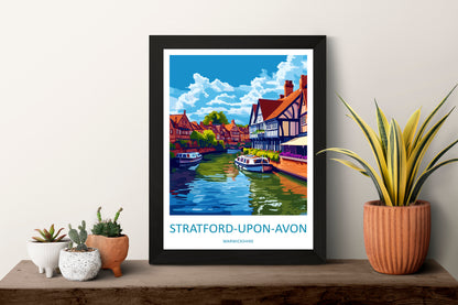 Stratford-upon-avon Travel Print Wall Art Stratford-upon-avon Wall Hanging Home Décor Stratford-upon-avon Gift Art Lovers England Art Lover