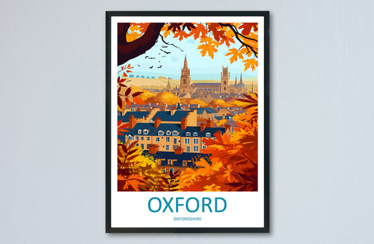 Oxford Travel Print Wall Art Oxford Wall Hanging Home Décor Oxford Gift Art Lovers England Art Lover Gift Poster Oxford Art Oxford Poster