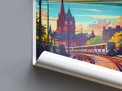 Manchester Travel Print Wall Art Manchester Wall Hanging Home Décor Manchester Gift Art Lovers England Art Lover Gift Manchester Travel Art