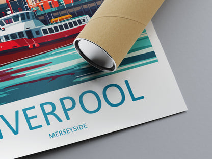 Liverpool Travel Print Wall Art Liverpool Wall Hanging Home Décor Liverpool Gift Art Lovers England Art Lover Gift Liverpool Travel Art Gift