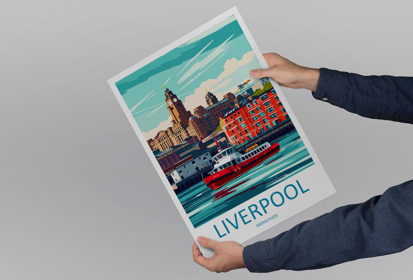 Liverpool Travel Print Wall Art Liverpool Wall Hanging Home Décor Liverpool Gift Art Lovers England Art Lover Gift Liverpool Travel Art Gift