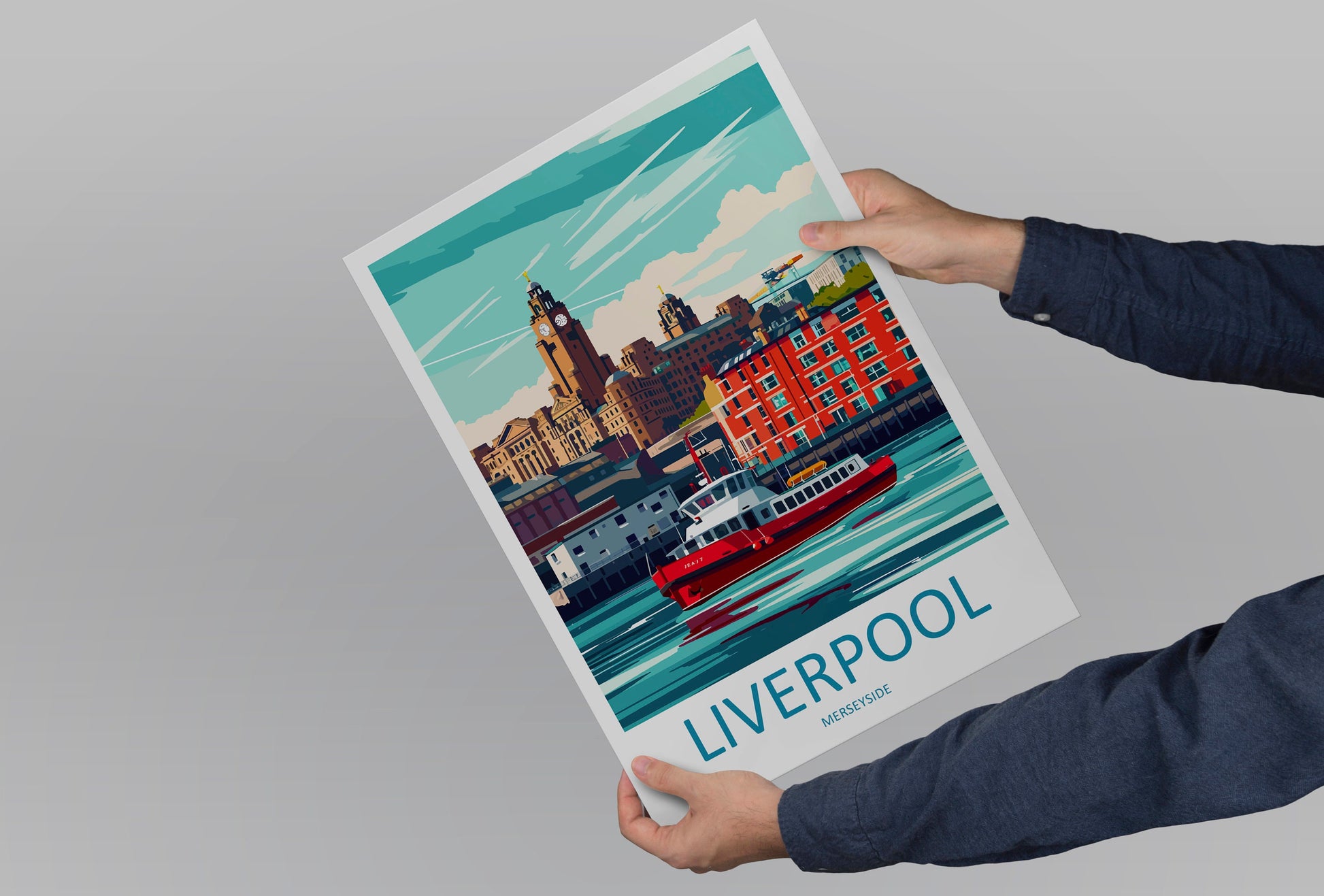 Liverpool Travel Print Wall Art Liverpool Wall Hanging Home Décor Liverpool Gift Art Lovers England Art Lover Gift Liverpool Travel Art Gift