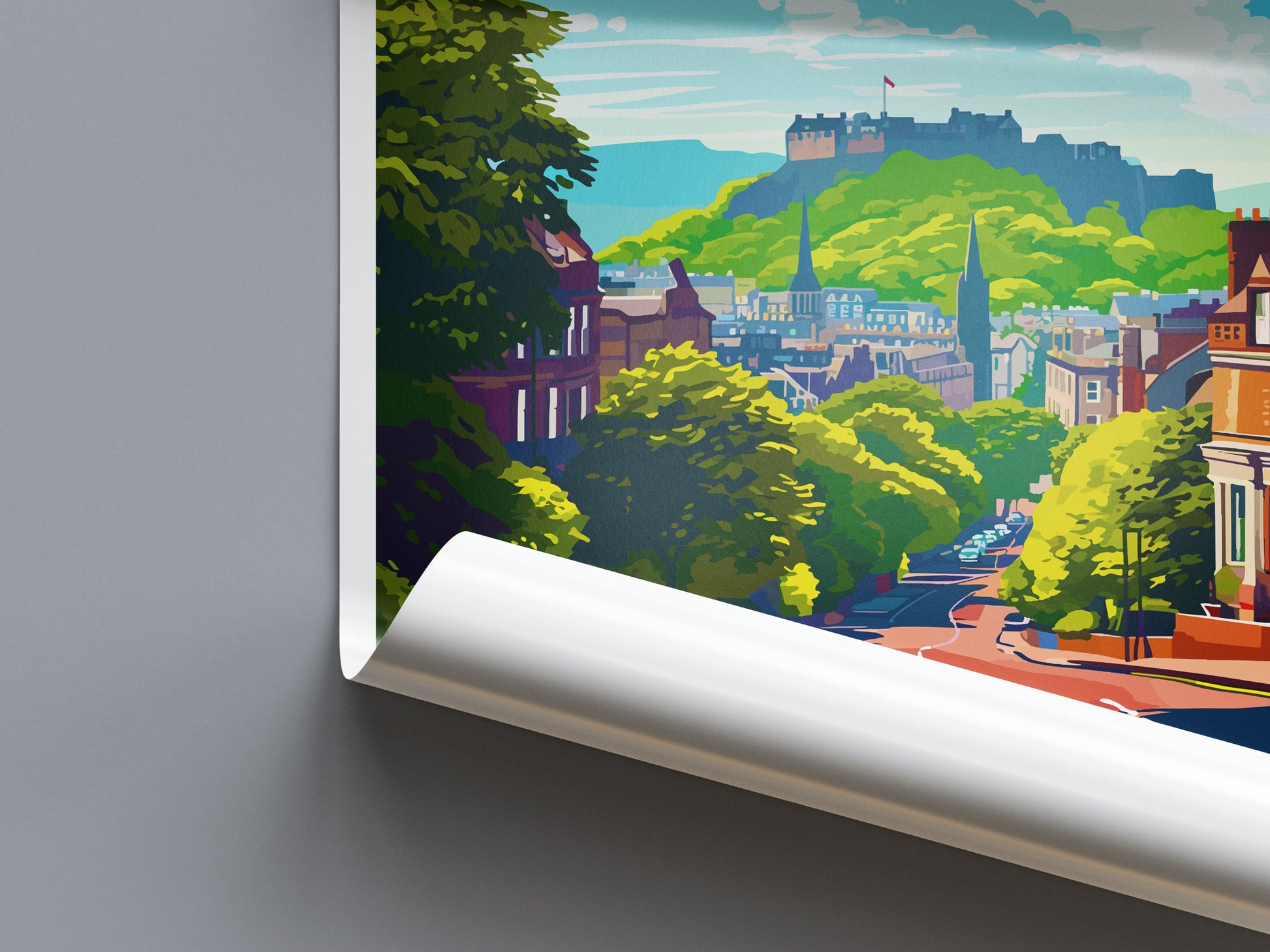 Edinburgh Cityscape Print Edinburgh Home Decor European City Art Print Edinburgh Wall Art Scotland Enthusiast Gift Wall Hanging Edinburgh