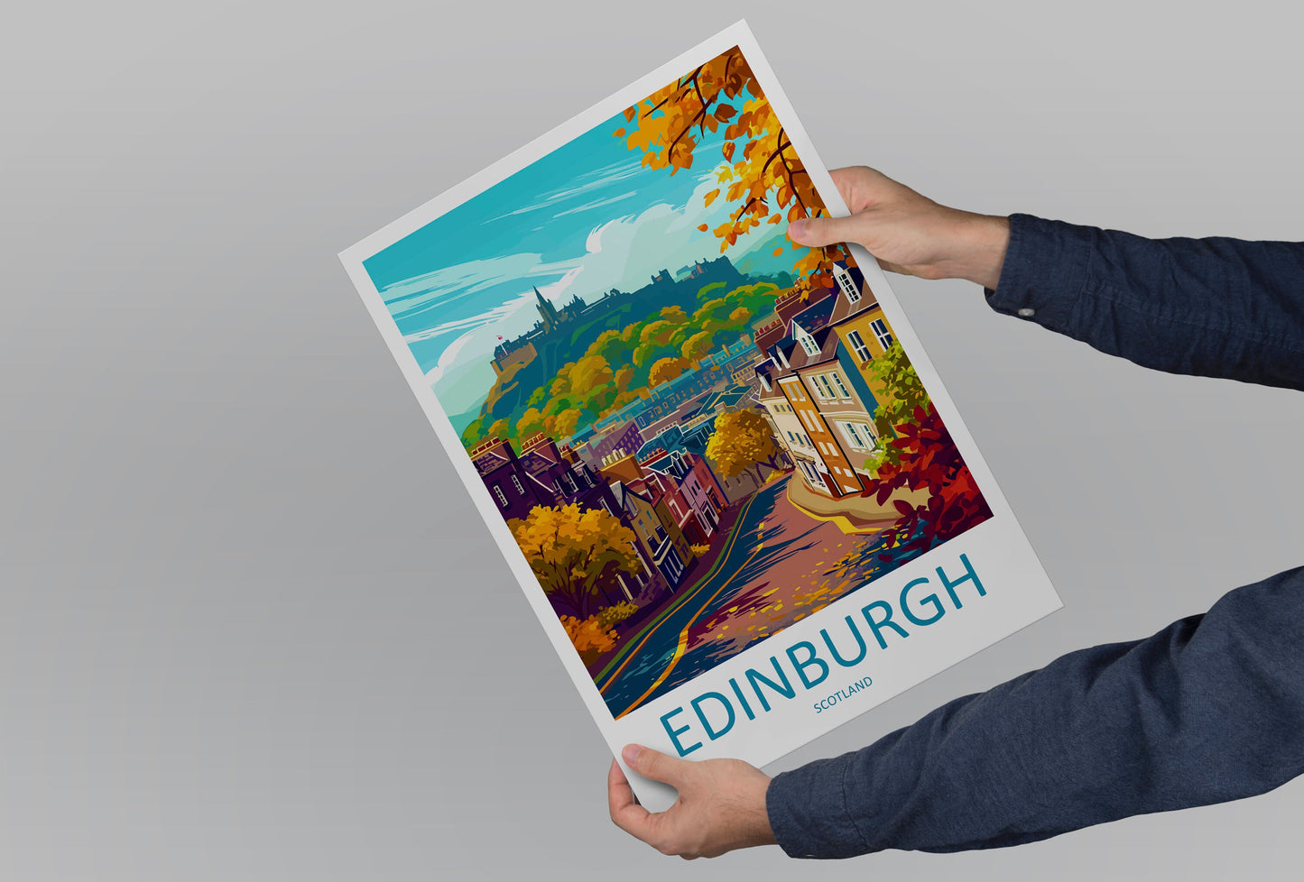 Edinburgh Cityscape Print Edinburgh Home Decor European City Art Print Edinburgh Wall Art Scotland Enthusiast Gift Wall Hanging Edinburgh