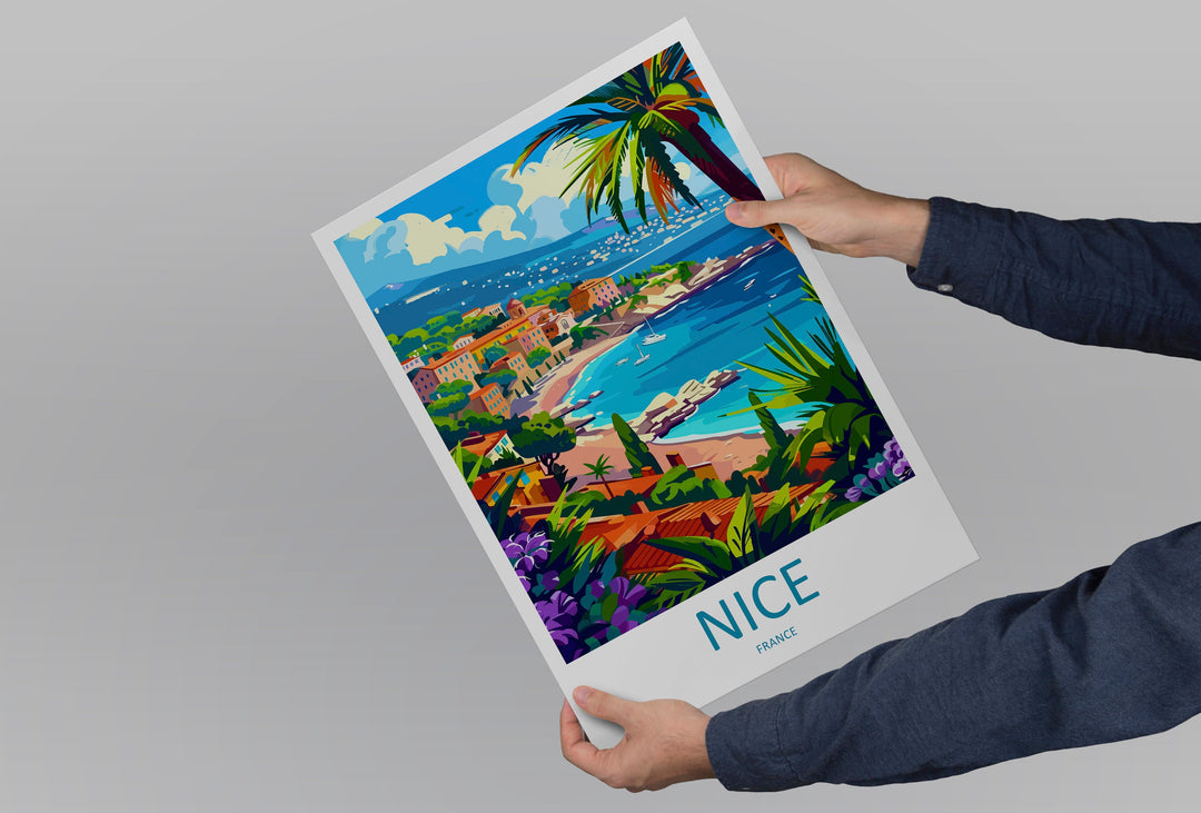 Nice France Print Nice France Home Decor Cityscape Art Print Nice France Wall Art for Travel Enthusiast Gift Wall Hanging Nice France Poster