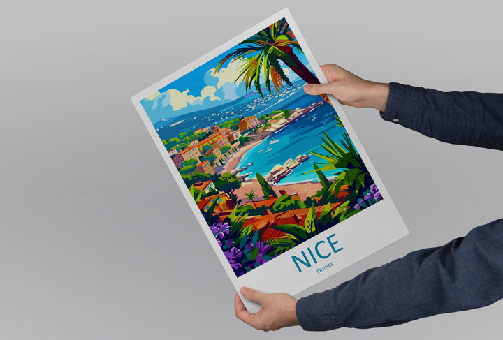 Nice France Print Nice France Home Decor Cityscape Art Print Nice France Wall Art for Travel Enthusiast Gift Wall Hanging Nice France Poster
