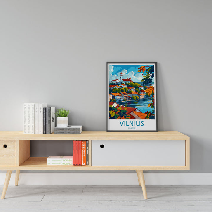 Vilnius Travel Print Wall Art Vilnius Wall Hanging Home Decoration lithuania Gift Art Lovers Wall Art Print Europe Art Travel Poster