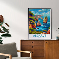 Algarve Travel Print Wall Art Algarve Wall Hanging Home Décor Algarve Gift Art Lovers Portugal Art Lover Gift Algarve Wall Décor Algarve Art
