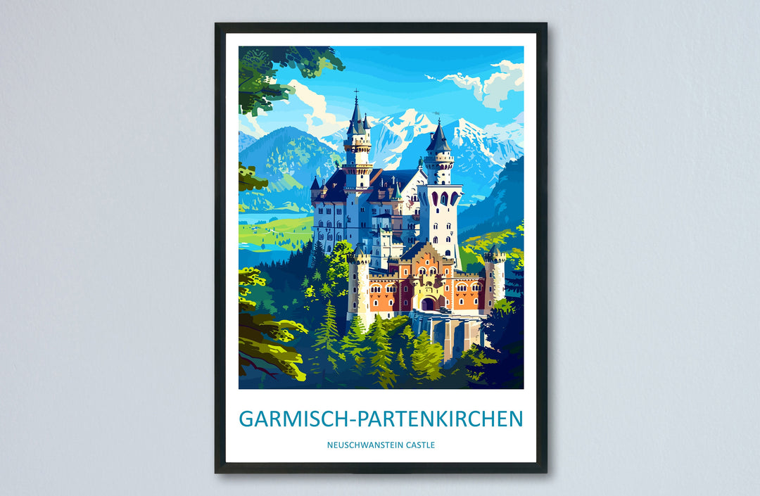 Garmisch-Partenkirchen Travel Print Wall Art Garmisch-Partenkirchen Wall Hanging Home Décor Garmisch-Partenkirchen Gift Art Lovers Germany