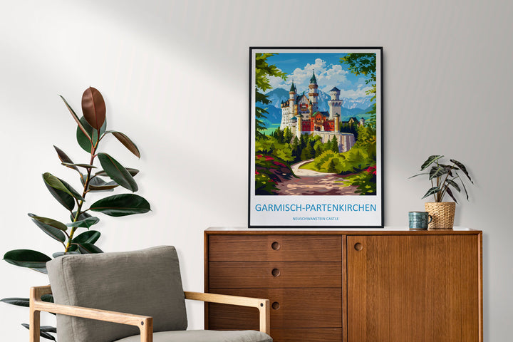 Garmisch-Partenkirchen Travel Print Wall Art Garmisch-Partenkirchen Wall Hanging Home Décor Garmisch-Partenkirchen Gift Art Lovers Germany