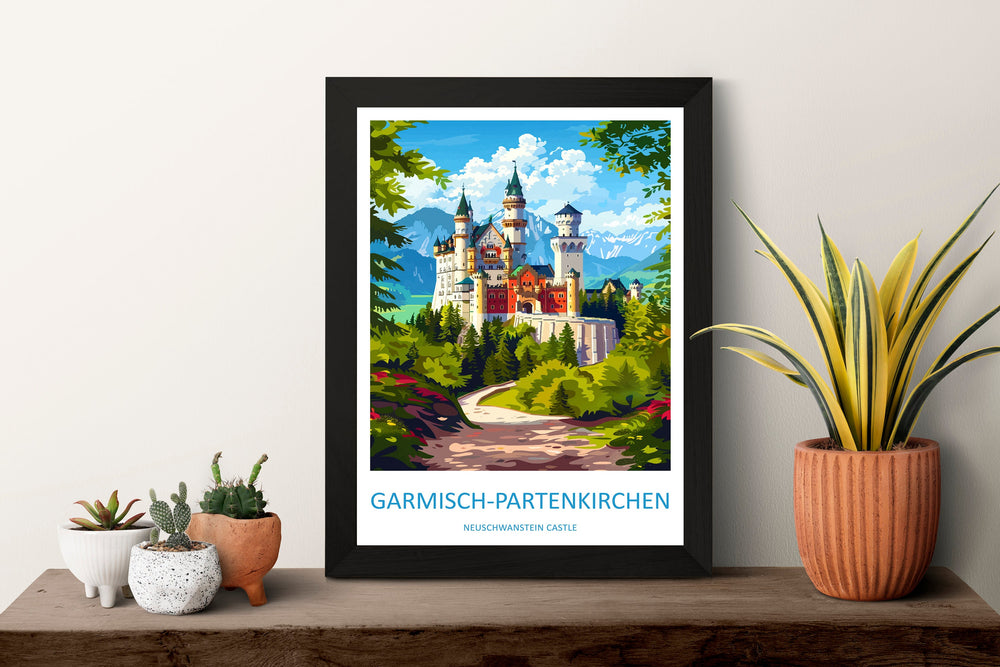 Garmisch-Partenkirchen Travel Print Wall Art Garmisch-Partenkirchen Wall Hanging Home Décor Garmisch-Partenkirchen Gift Art Lovers Germany
