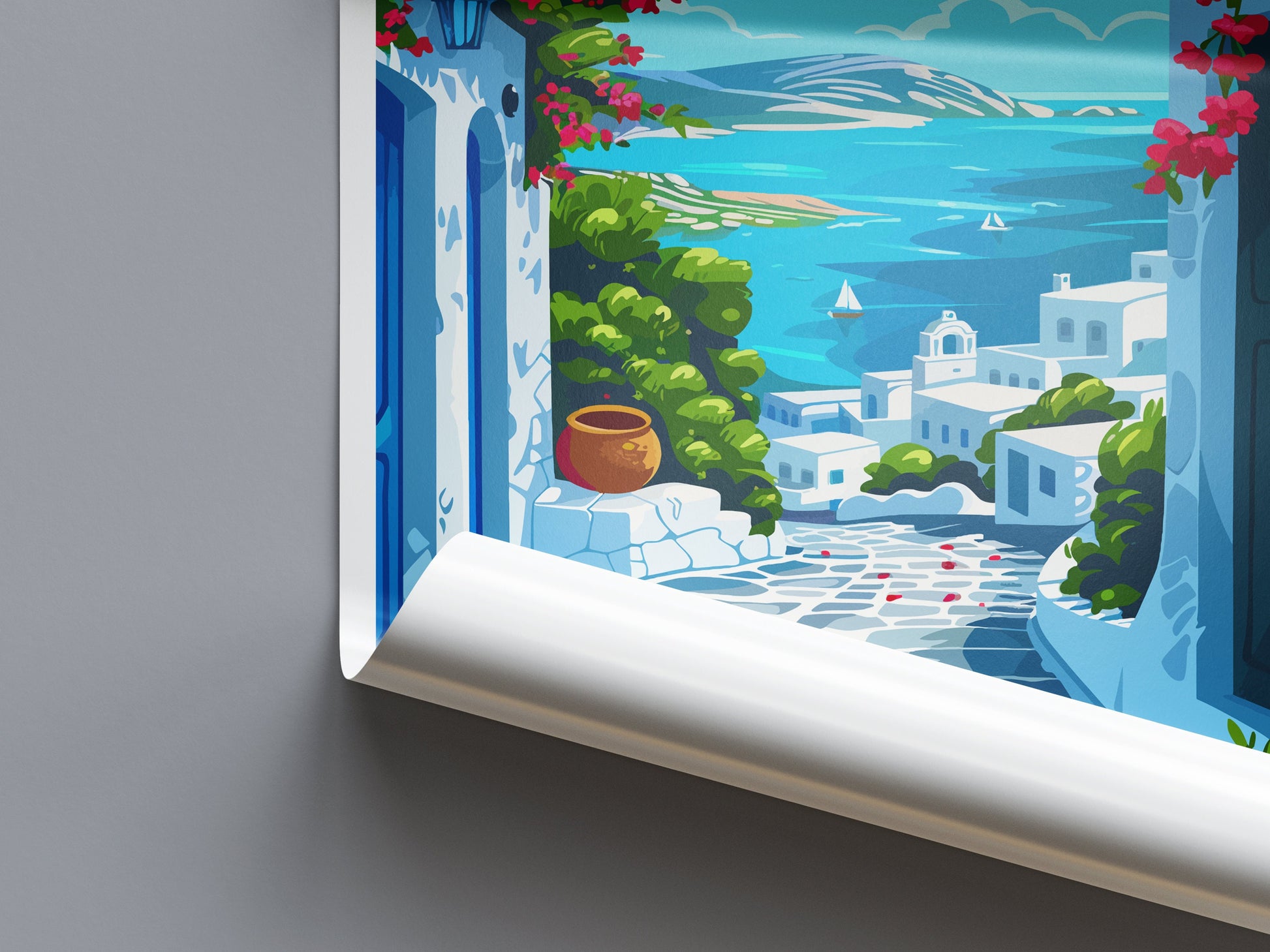 Mykonos Travel Print Wall Art Mykonos Greece Wall Hanging Home Decoration Mykonos Gift Art Lovers Wall Art Print Mykonos Greece Wall Poster