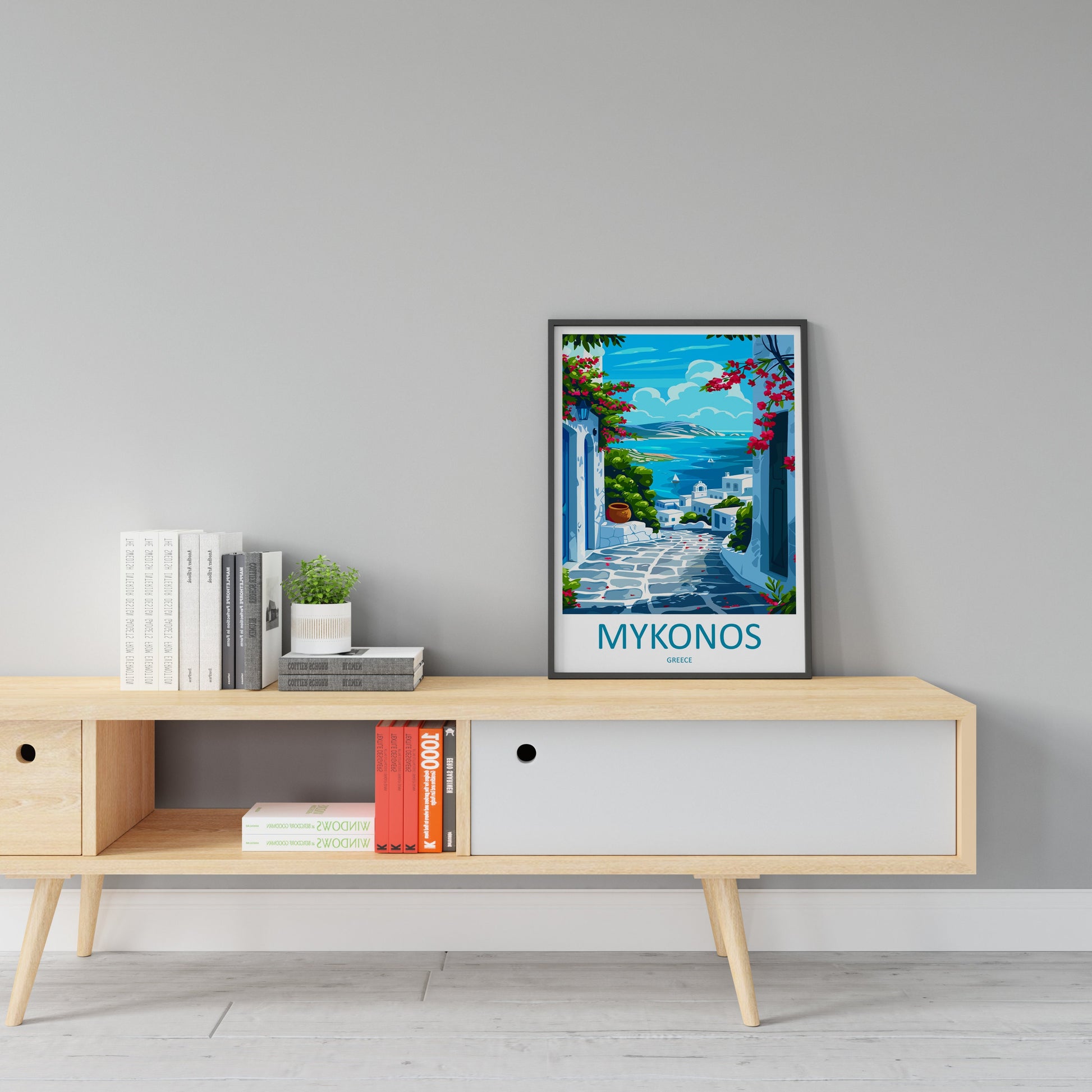 Mykonos Travel Print Wall Art Mykonos Greece Wall Hanging Home Decoration Mykonos Gift Art Lovers Wall Art Print Mykonos Greece Wall Poster