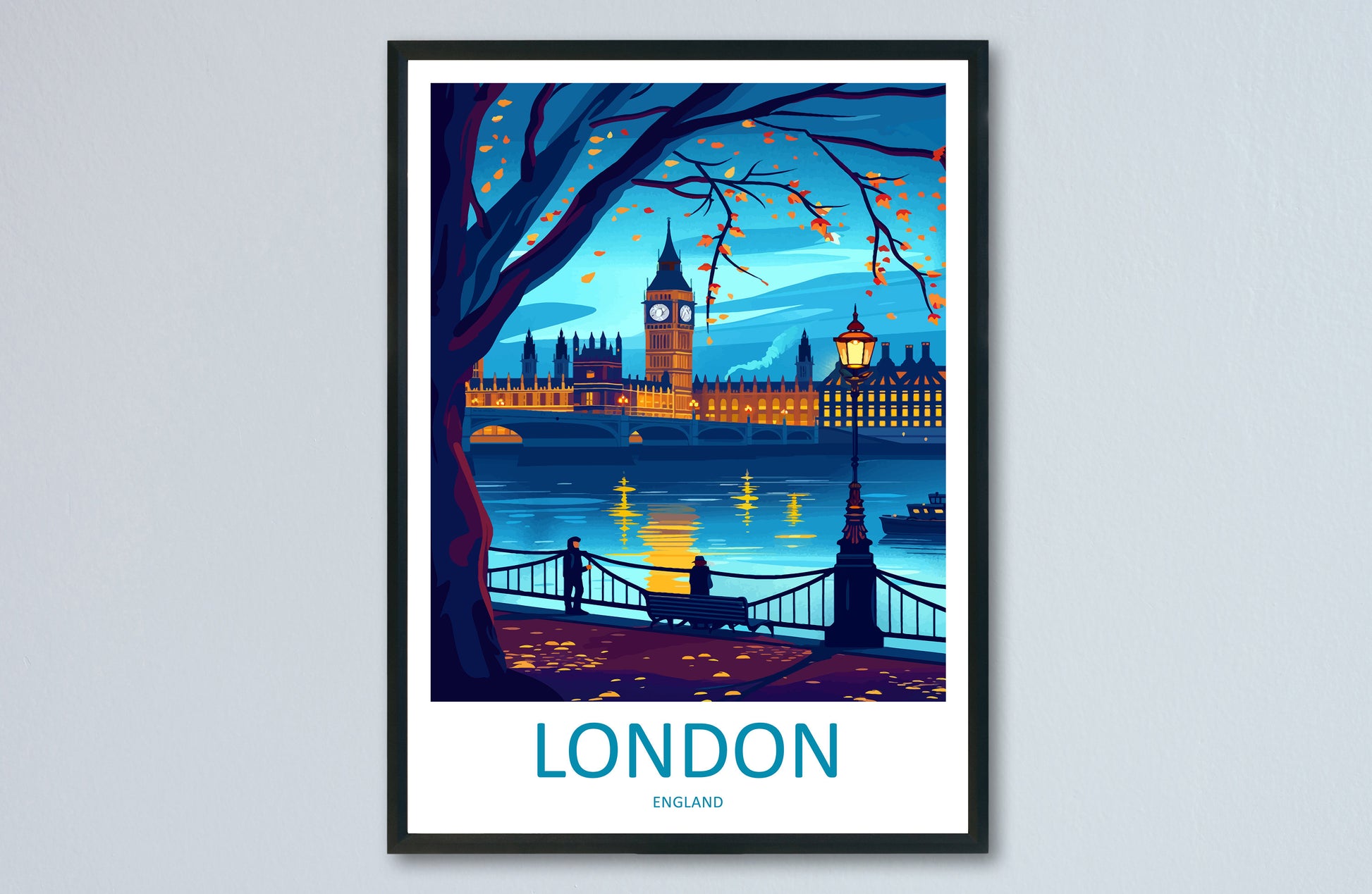 London Travel Print Wall Art London Wall Hanging Home Décor London Gift Art Lovers England Art Lover Gift London Travel Gift