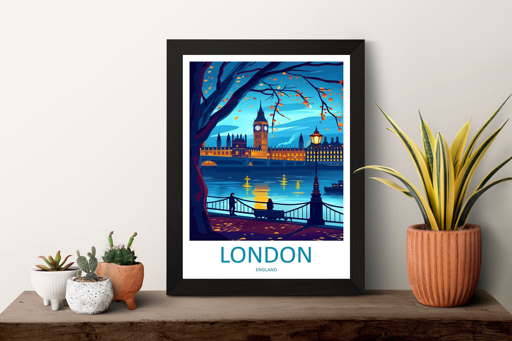 London Travel Print Wall Art London Wall Hanging Home Décor London Gift Art Lovers England Art Lover Gift London Travel Gift