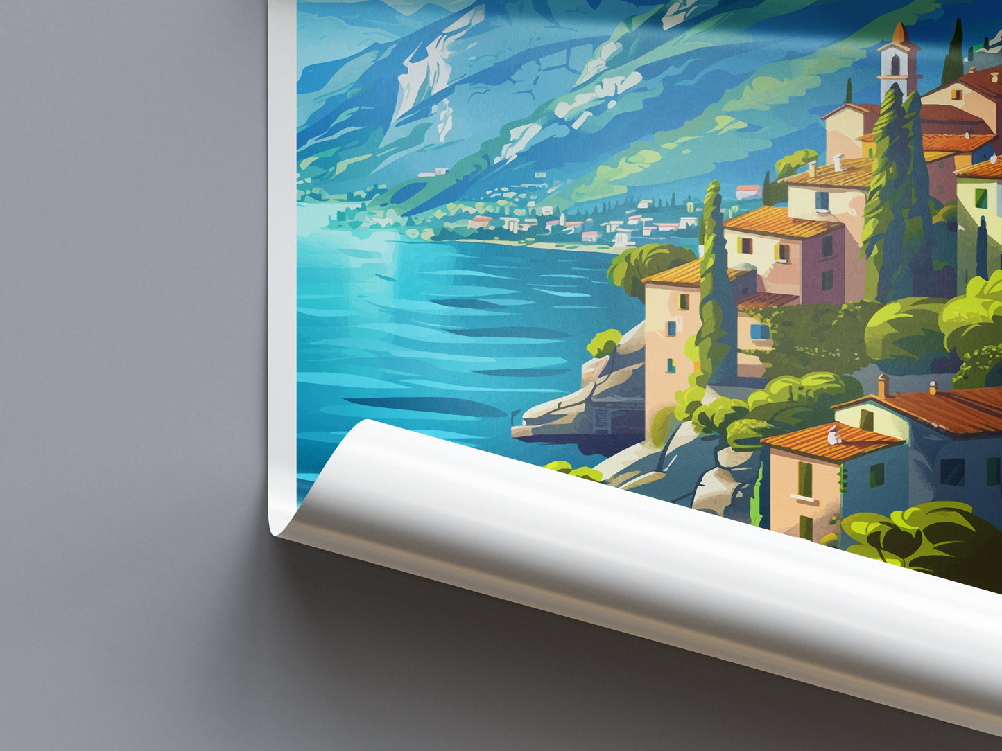 Lake Garda Travel Print Wall Art Lake Garda Wall Hanging Home Decoration Lake Garda Gift Art Lovers Wall Art Print Art Lake Garda Travel Art