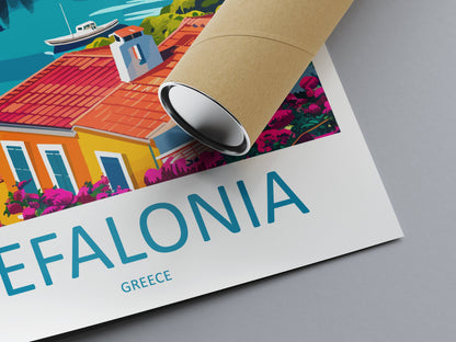 Kefalonia Travel Print Wall Art Kefalonia Greece Wall Hanging Home Decoration Kefalonia Gift Art Lovers Wall Art Print Kefalonia Wall Décor