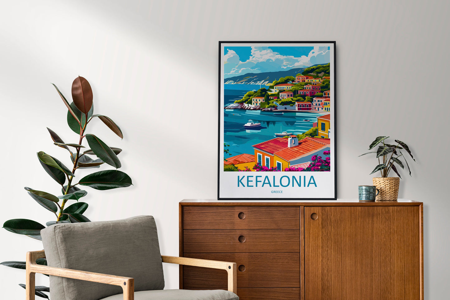 Kefalonia Travel Print Wall Art Kefalonia Greece Wall Hanging Home Decoration Kefalonia Gift Art Lovers Wall Art Print Kefalonia Wall Décor
