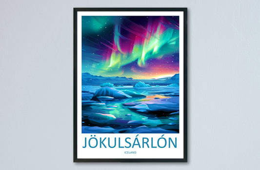 Jokulsarlon Travel Print Wall Art Jokulsarlon Wall Hanging Home Décor Jokulsarlon Gift Art Lovers Iceland Art Lover Gift Jokulsarlon Print