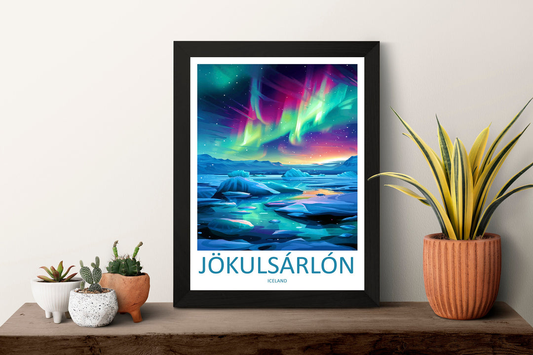 Jokulsarlon Travel Print Wall Art Jokulsarlon Wall Hanging Home Décor Jokulsarlon Gift Art Lovers Iceland Art Lover Gift Jokulsarlon Print