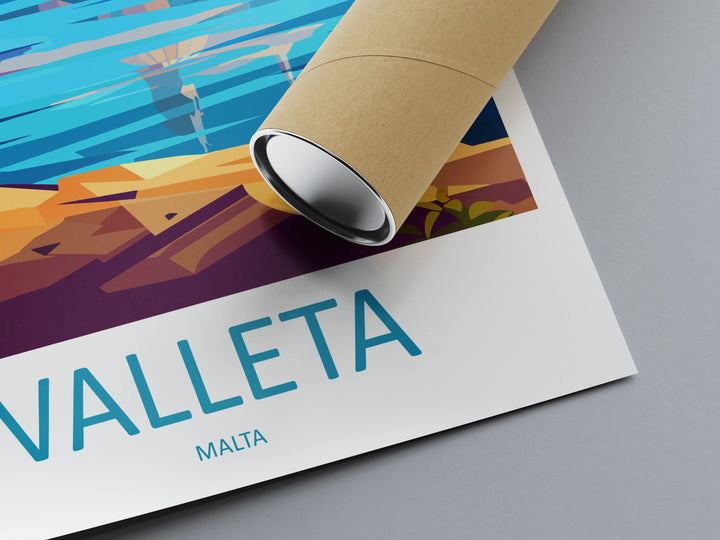 Valletta Travel Print Valletta Malta Home Décor Malta Art Print Valletta Wall Print For Malta Valletta Gift For Malta Wall Wall Hanging Art