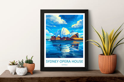 Sydney Opera House Travel Print Wall Art Sydney Opera House Wall Hanging Home Décor Sydney Gift Art Lovers Wall Art Australia Poster Decor