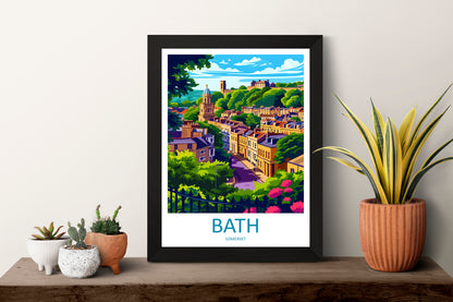 Bath Travel Print Wall Art Bath Wall Hanging Home Décor Bath Gift Art Lovers England Art Lover Gift Bath City England Travel Art Gift