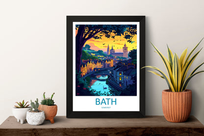 Bath Travel Print Wall Art Bath Wall Hanging Home Décor Bath Gift Art Lovers England Art Lover Gift Bath City England Travel Art Gift