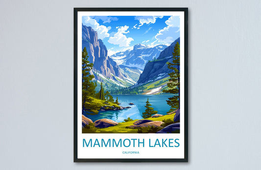 Lake Mammoth Travel Print Wall Art Lake Mammoth Wall Hanging Home Décor Lake Mammoth Gift Art Lovers California Art Lover Gift