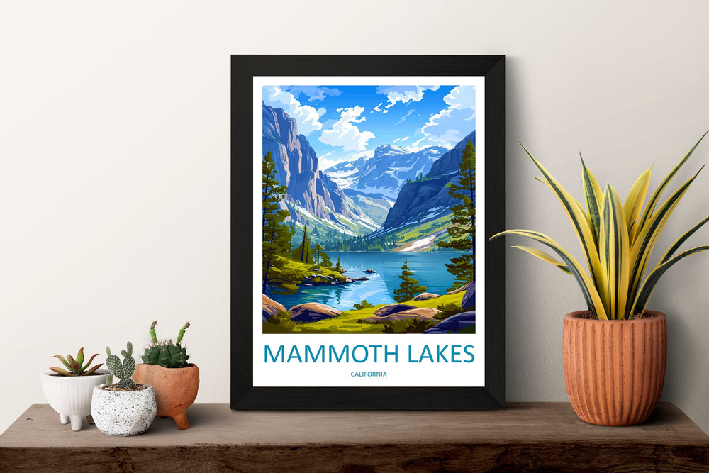 Lake Mammoth Travel Print Wall Art Lake Mammoth Wall Hanging Home Décor Lake Mammoth Gift Art Lovers California Art Lover Gift