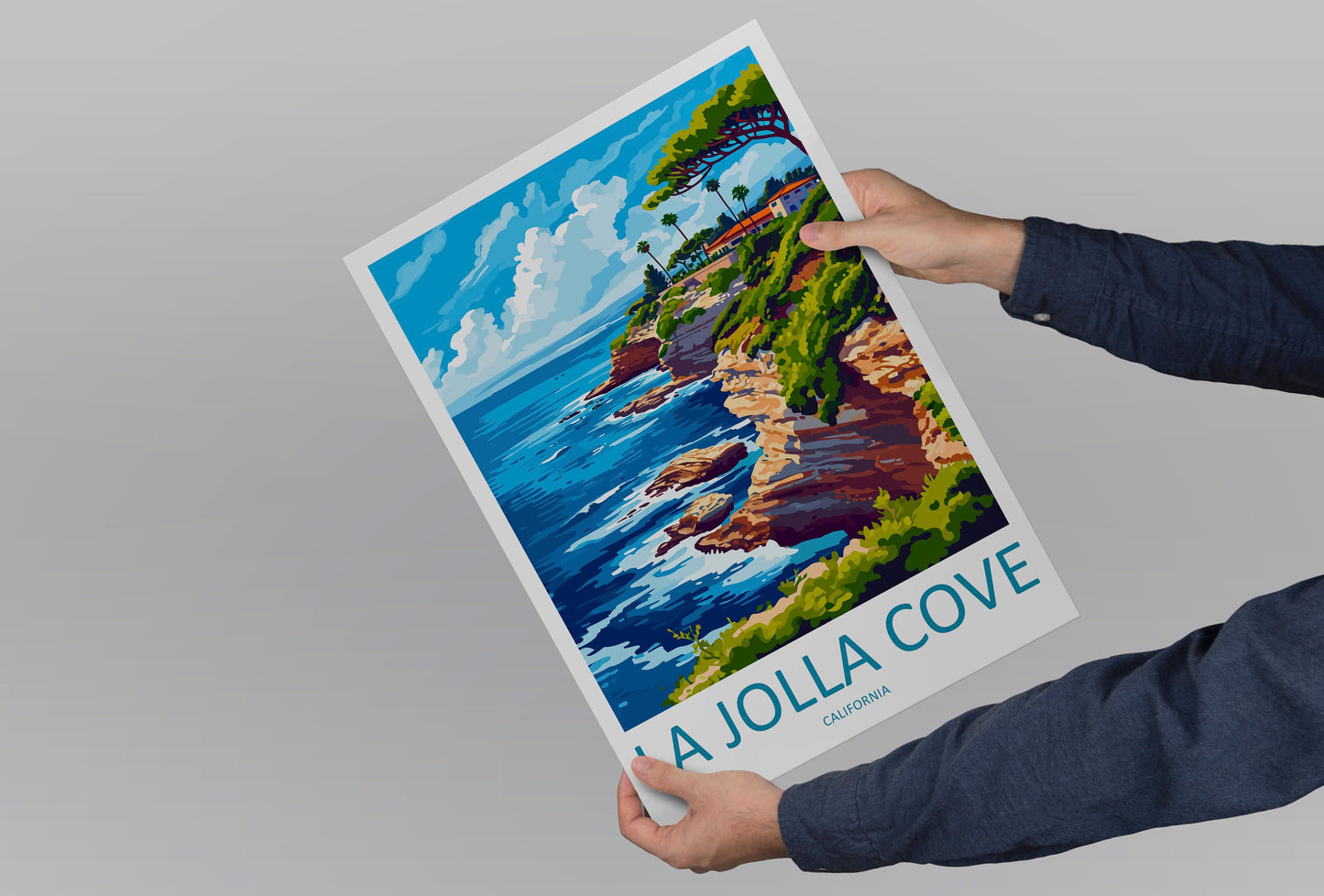 La Jolla Cove Travel Print Wall Art La Jolla Cove Wall Hanging Home Décor La Jolla Cove Gift Art Lovers California Art Lover Gift
