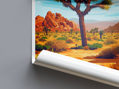 Joshua Tree National Park Travel Print Wall Art Joshua Tree Wall Hanging Home Décor Joshua Tree Gift Art Lovers California Art Lover Gift