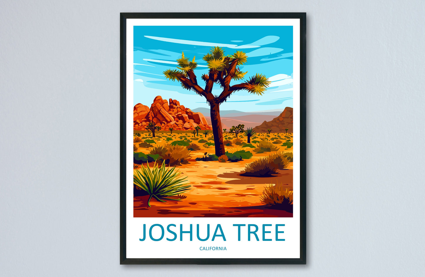 Joshua Tree National Park Travel Print Wall Art Joshua Tree Wall Hanging Home Décor Joshua Tree Gift Art Lovers California Art Lover Gift