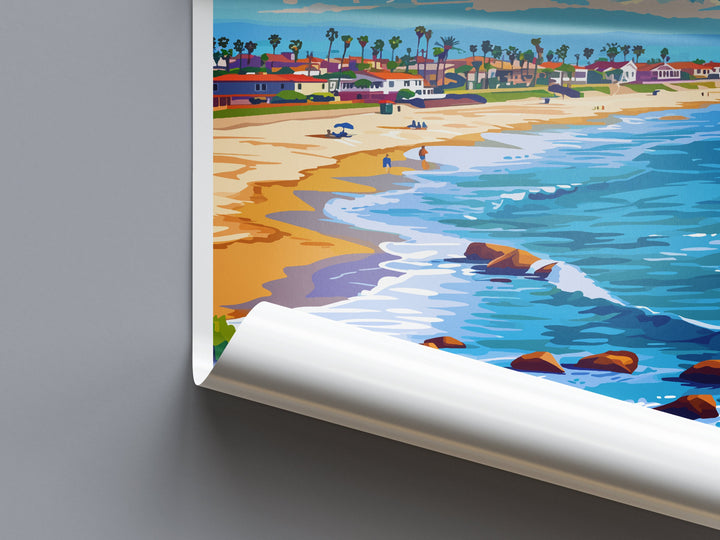 Huntington Beach Travel Print Wall Art Huntington Beach Wall Hanging Home Décor Huntington Beach Gift Art Lovers California Art Lover Gift