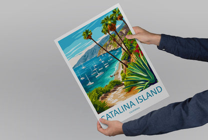 Catalina Island Travel Print Wall Art Catalina Island Wall Hanging Home Décor Catalina Island Gift Art Lovers California Art Lover Gift