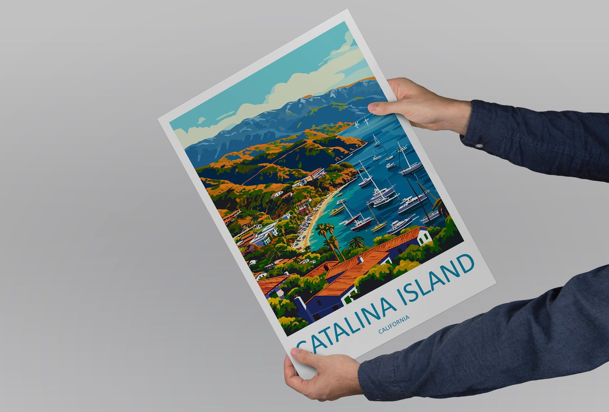 Catalina Island Travel Print Wall Art Catalina Island Wall Hanging Home Décor Catalina Island Gift Art Lovers California Art Lover Gift