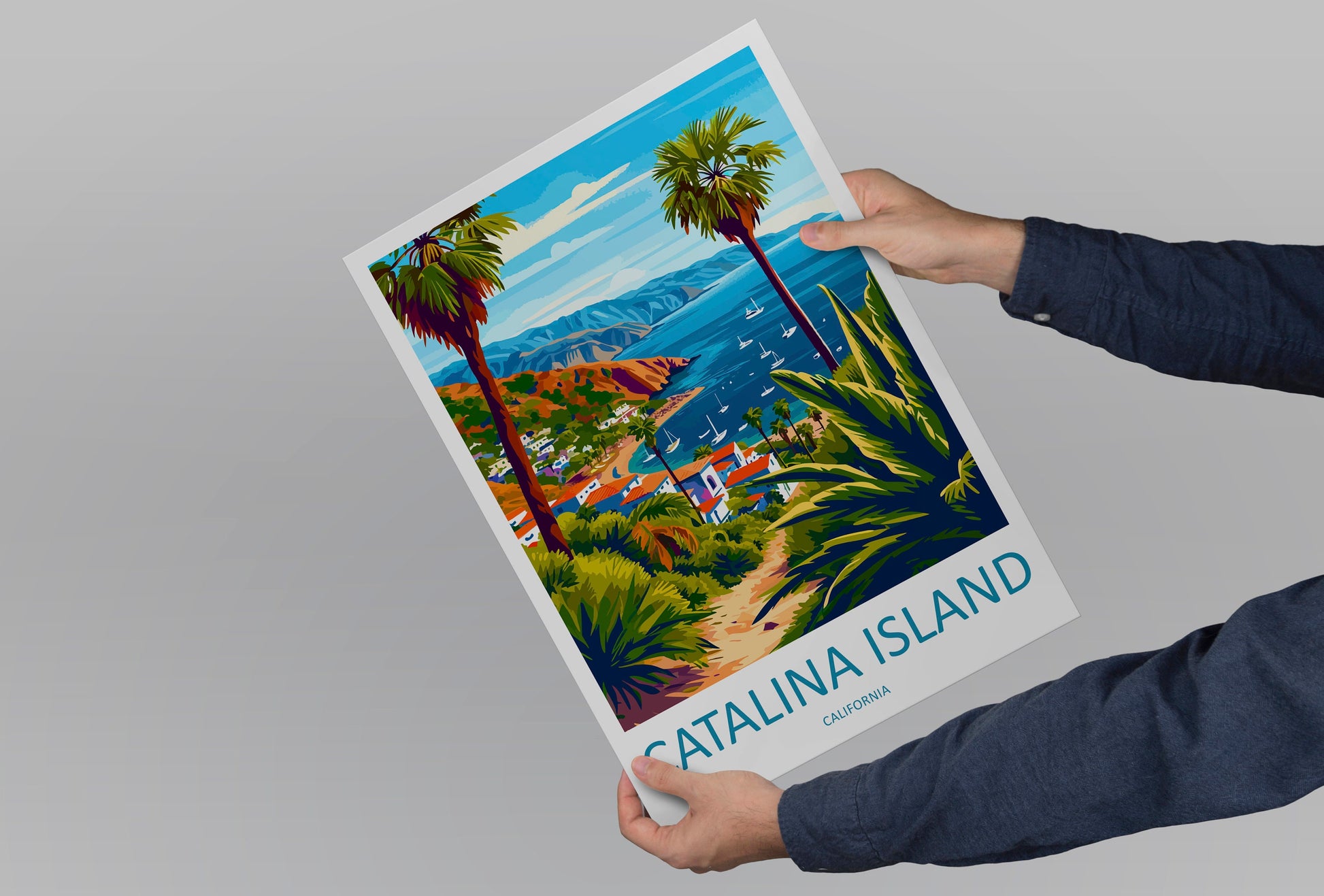 Catalina Island Travel Print Wall Art Catalina Island Wall Hanging Home Décor Catalina Island Gift Art Lovers California Art Lover Gift